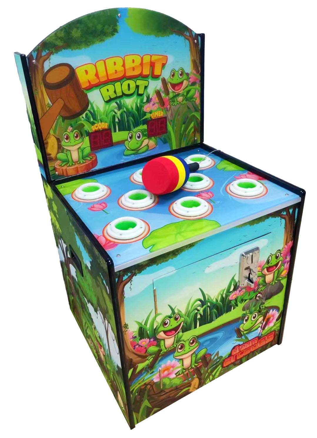 Whack A Frog Ribbit Riot Whack A Mole Style Arcade Machine